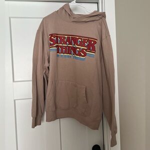 Old Navy Beige Stranger Things Hoodie for Men